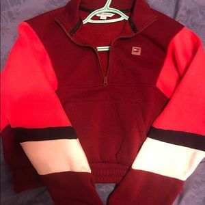 Half zip up TH cropped pullover